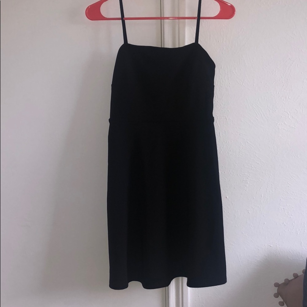 forever 21 black tie back dress